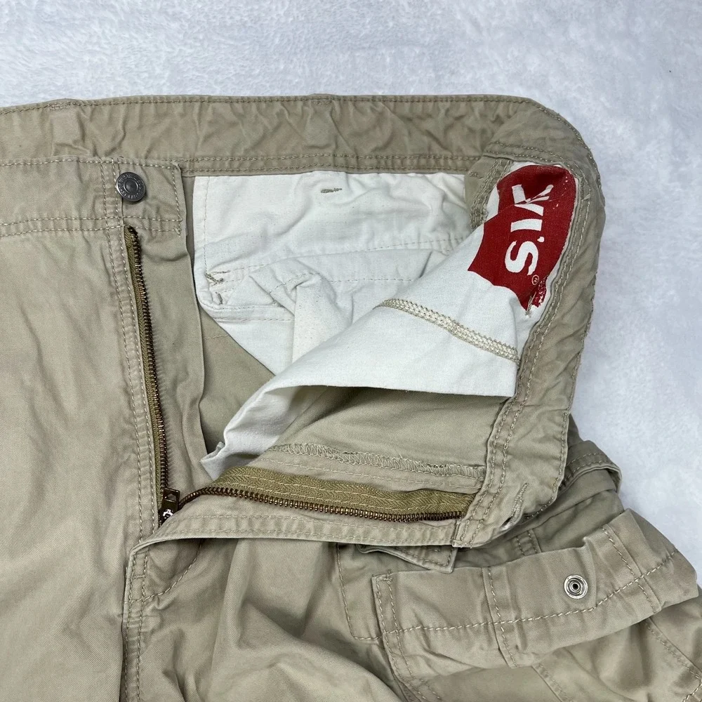 Levi's Cargo Loose‎ Fit Pants Men's Beige Straight Leg Pockets Outdoor - 42X29